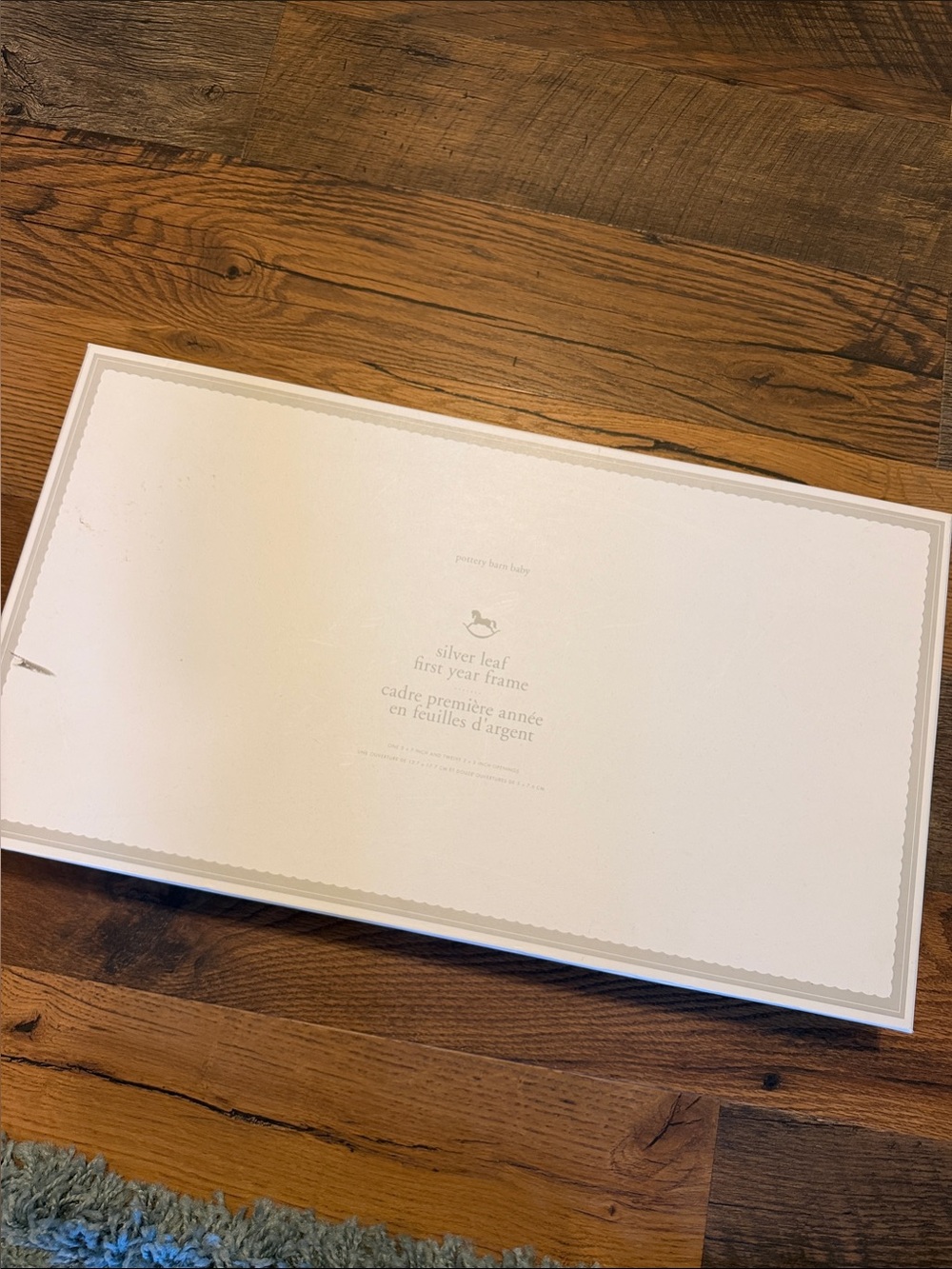 Pottery Barn Kids White and Silver First Year Frame, frame only